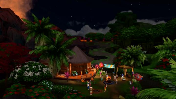 The Sims 4 Island Living - a volcano at Sulani