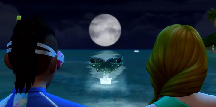 The Sims 4 Island Living Mermaid swimming away
