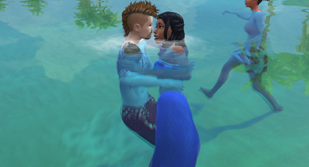 The Merfolk Kiss in The Sims 4 Island Living Expansion is a way for the Mermaid to make another Sim happy