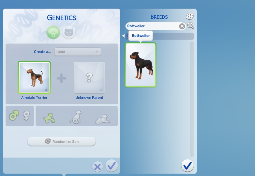 Making a Mixed Breed in the Sims 4 Cats and Dogs Pets Expansion