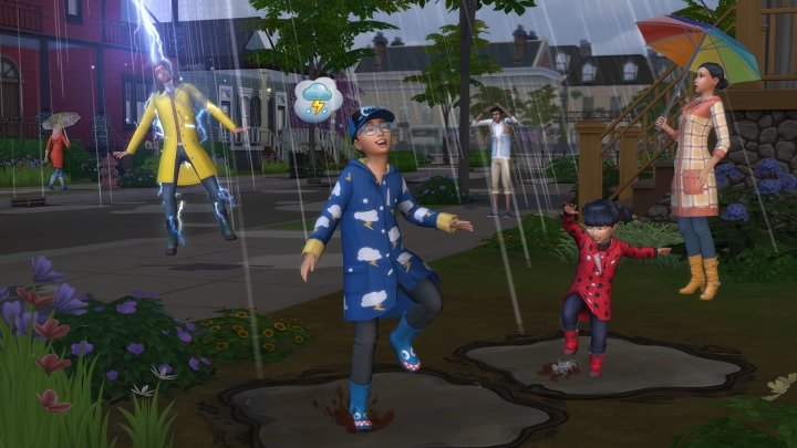 The Sims 4 Seasons: A sim is struck by lightning