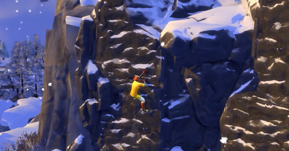 The Sims 4 Snowy Escape Expansion Pack - climbing is one of three new skills in this DLC