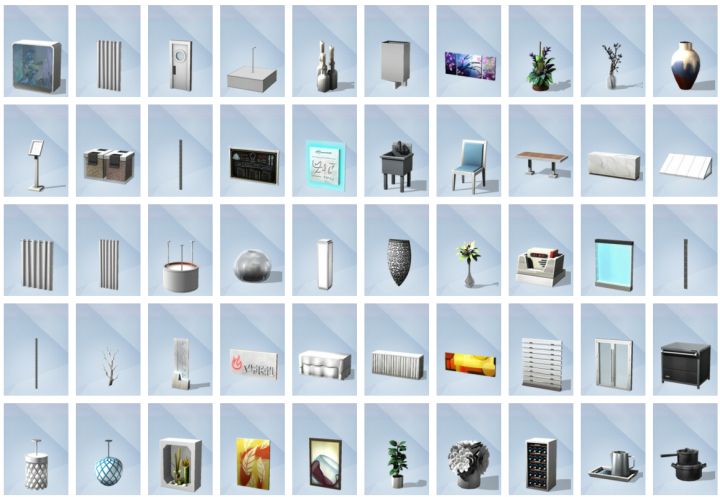 Pictures of New Build Mode Objects in The Sims 4 Dine Out Game Pack