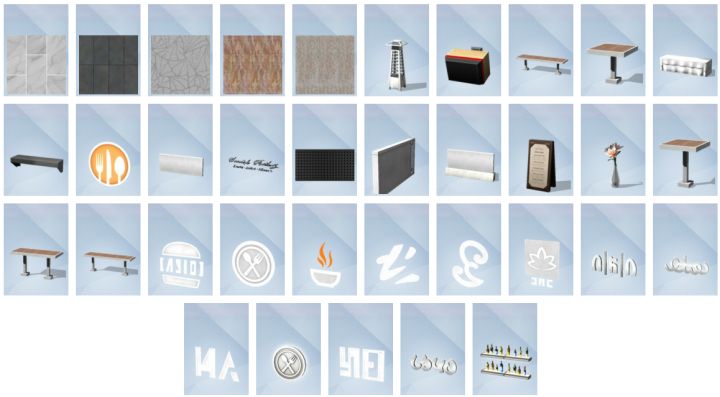 Third screenshot of object additions in The Sims 4 Dine Out Game Pack