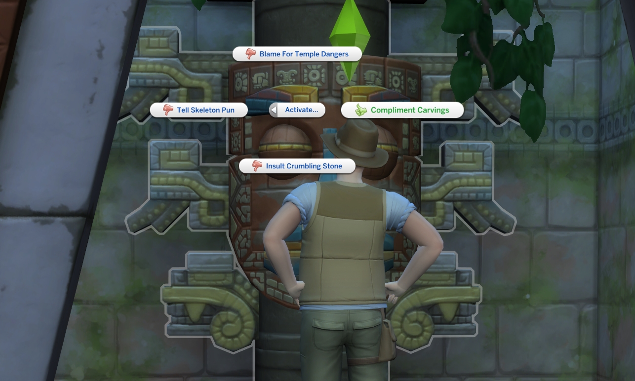 The Sims 4 Jungle Adventure Game Pack: Temple trap mask