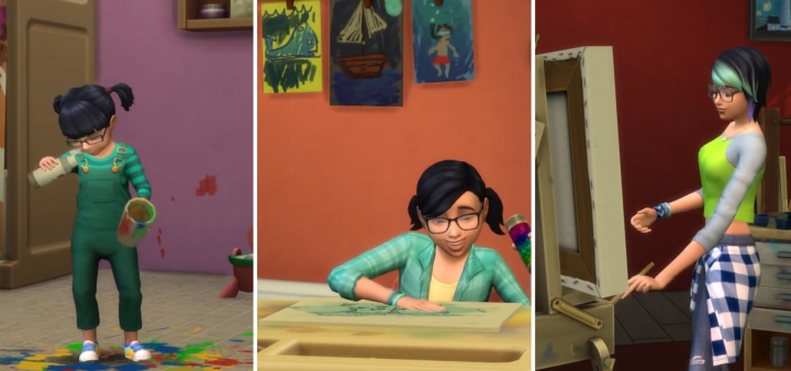 The Sims 4 Parenthood Game Pack affects toddler, child, and teen life stages but development follows them into adulthood. 