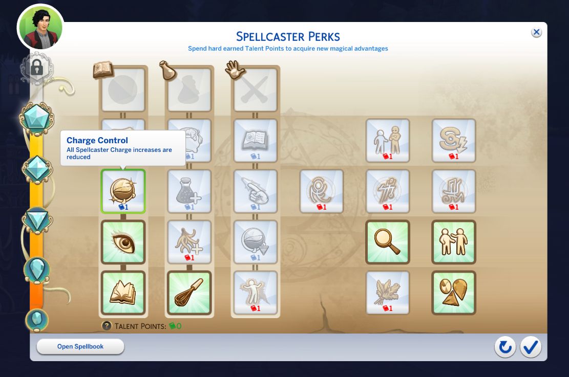 A full list of Spellcaster Perks in The Sims 4