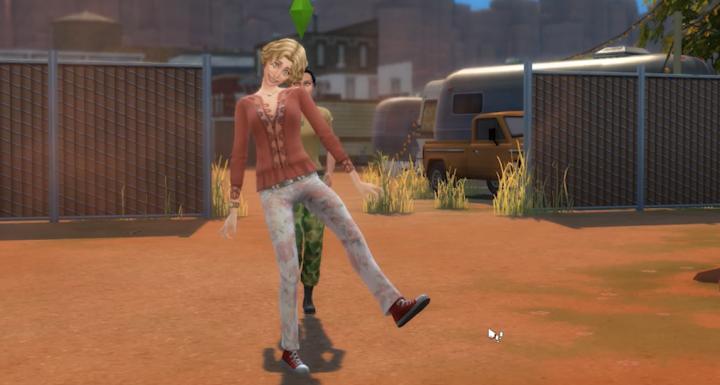 The Sims 4 StrangerVille - The player Sim scans for spores to help make a vaccine