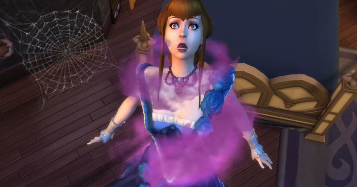 A Sim is turning into a vampire