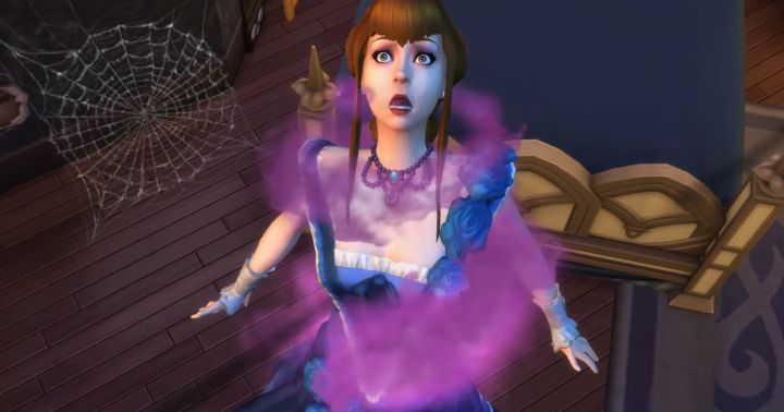 A Sim is turning into a vampire