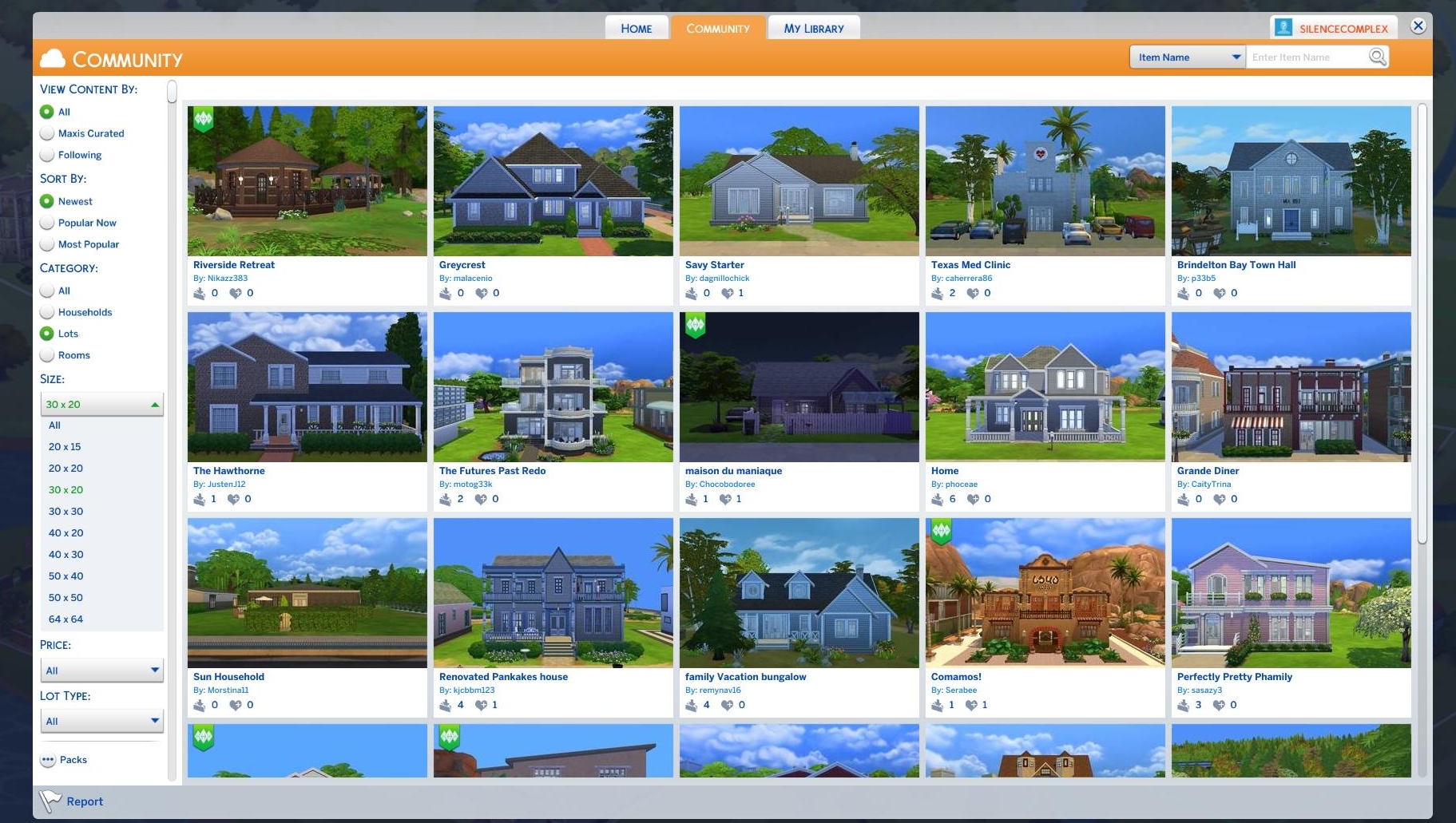 Empty lot in The Sims 4