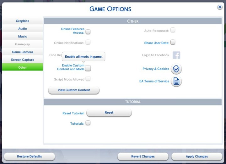 Enable Mods, CC, and Script Mods in order to use them for The Sims 4