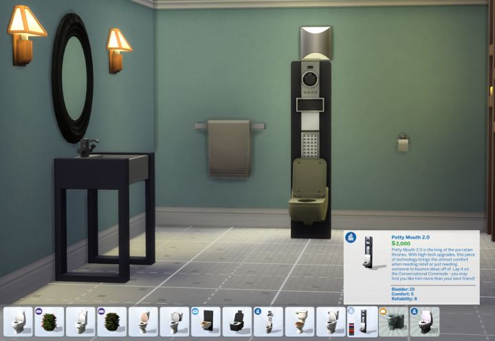 The Sims 4 - buying a talking toilet