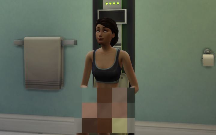 The Sims 4 - getting a massage while on the toilet