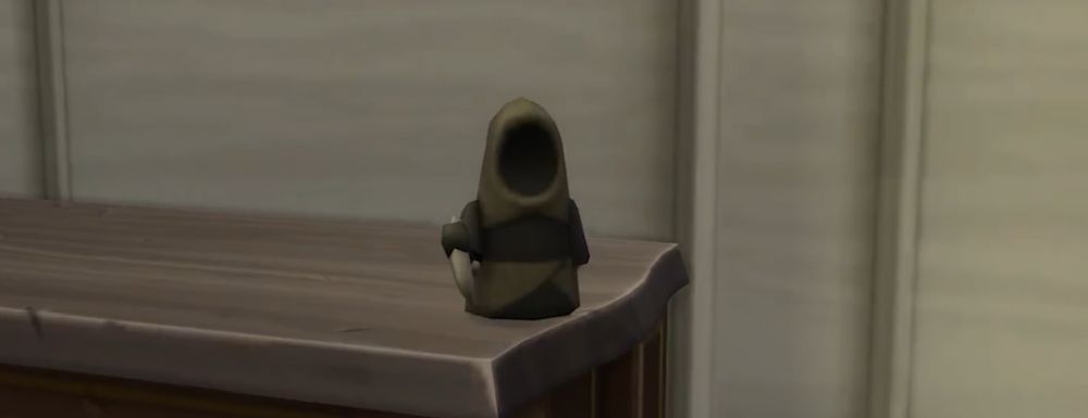 Little knitted Grim Reaper dolls in The Sims 4 Nifty Knitting