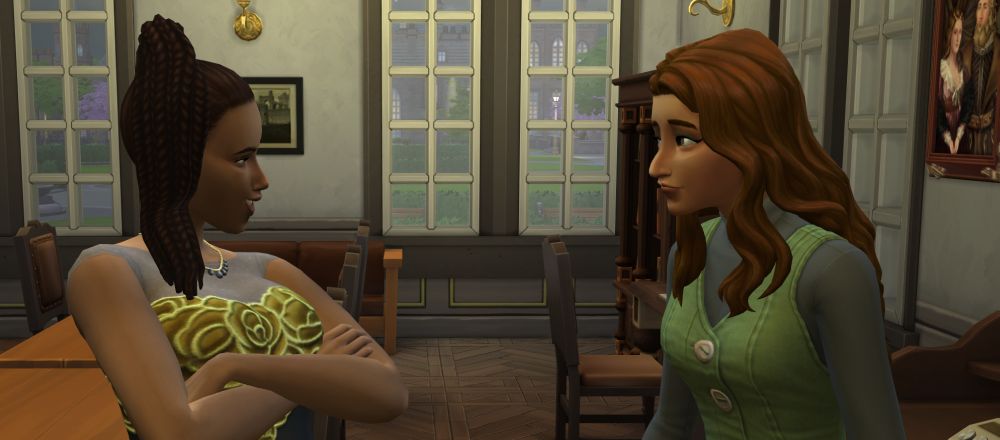 Asking another Sim to do your homework with convince ability from The Research and Debate Skill in The Sims 4 Discover University
