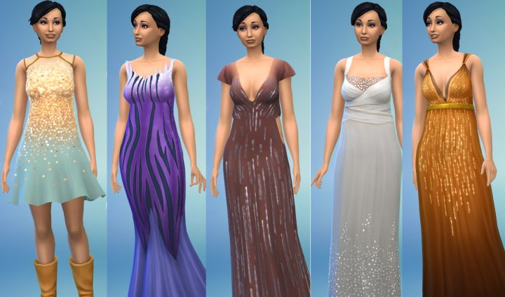 Female Outfits in the Luxury Party Stuff Pack