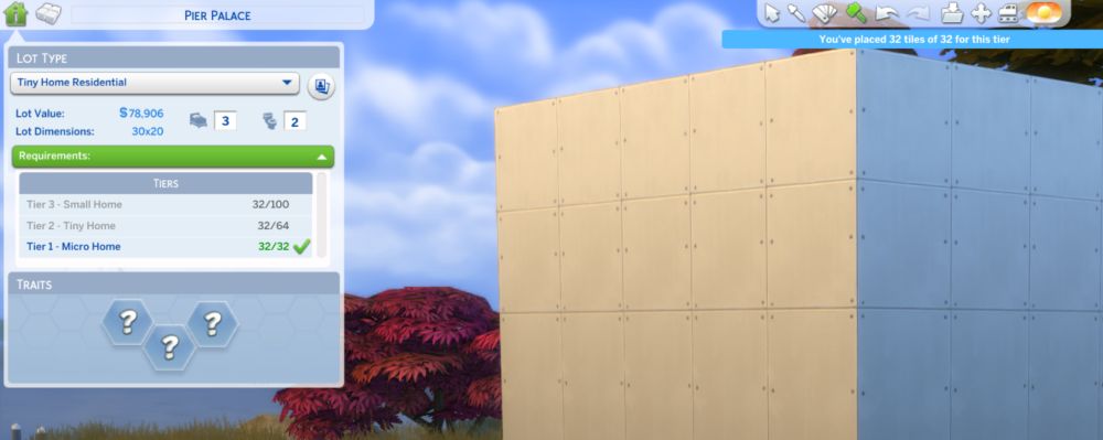 The Sims 4 Tiny Living Stuff - Small and Micro Home Lot Requirement Tiers