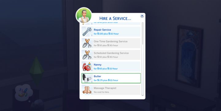 How to hire a butler in The Sims 4