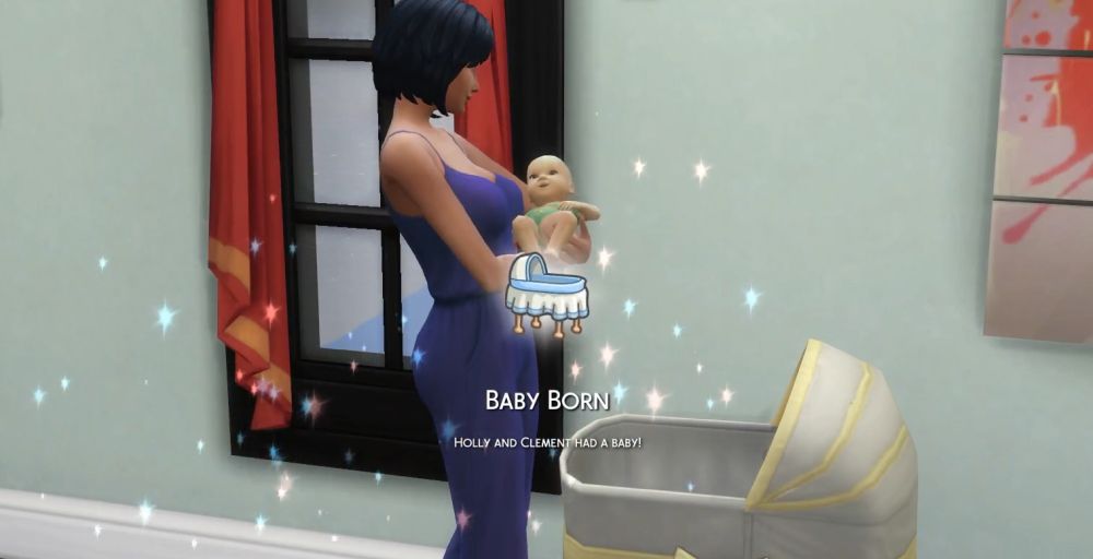 The Sims 4 Super Sim - Baby born with father winters baby