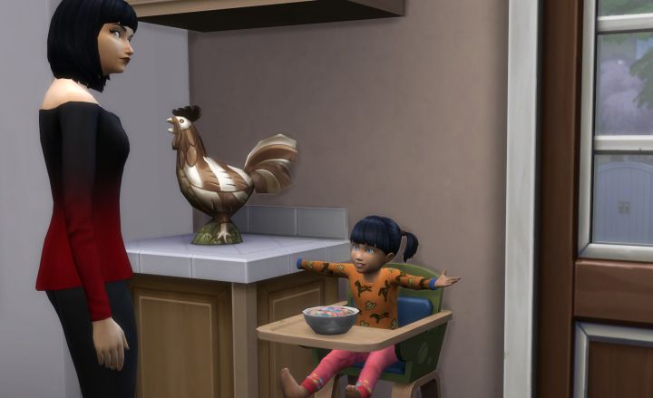 How to feed toddlers in The Sims 4: Use a high chair