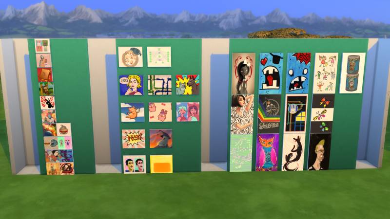 The Sims 4 Pop Art Paintings